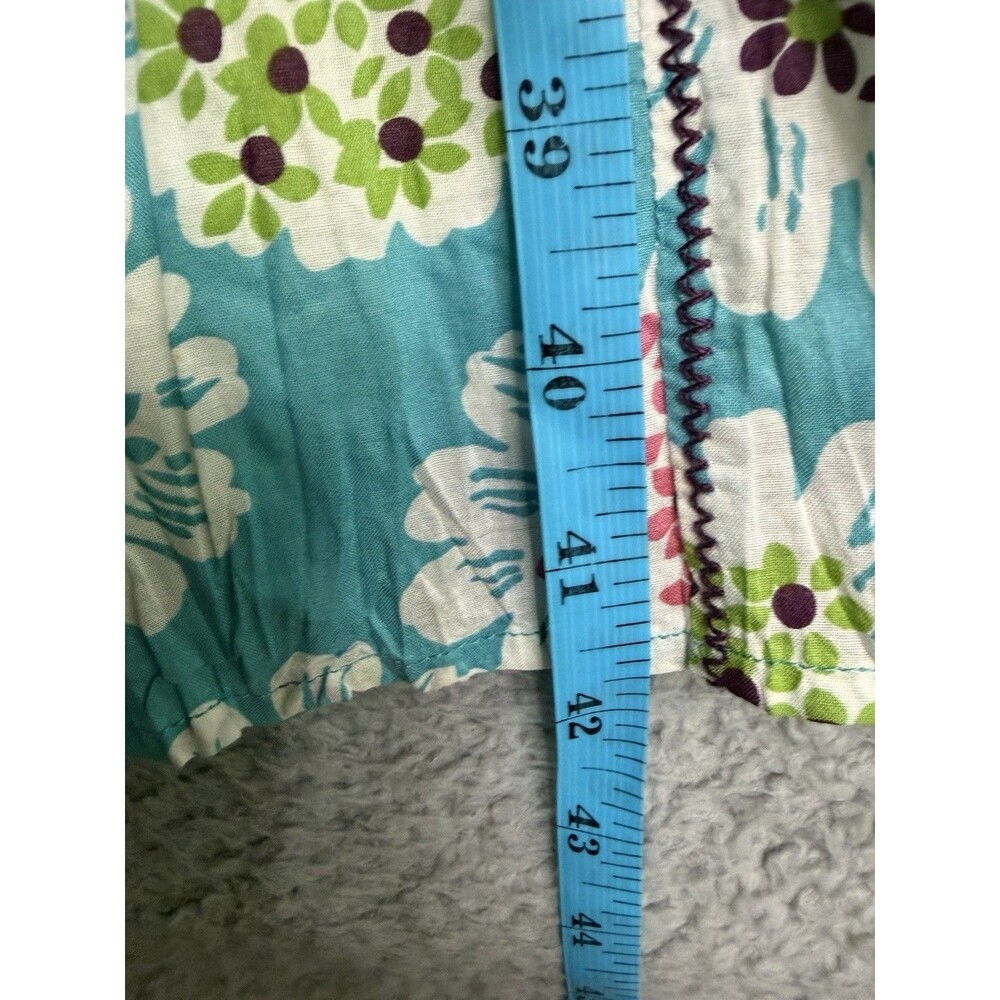 Boden Floral Fit And Flare Dress Size 10R Turquoise Cruise Beach - Picture 10 of 10